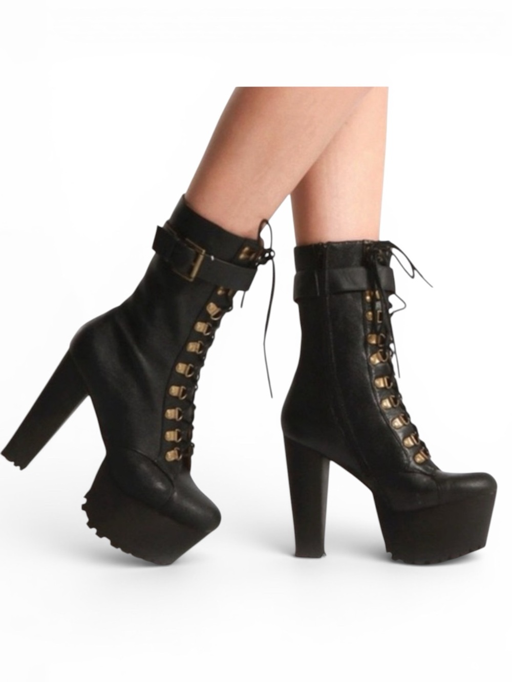 Jeffrey Campbell X Wildfox Iconic Sergeant Pepper Leather Platform Boots